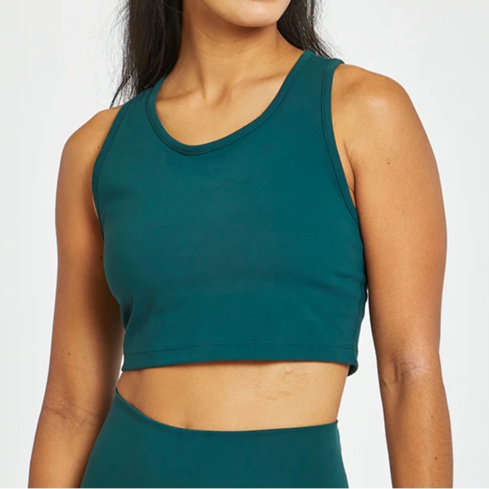 Oiselle green crop tank size 4 excellent condition